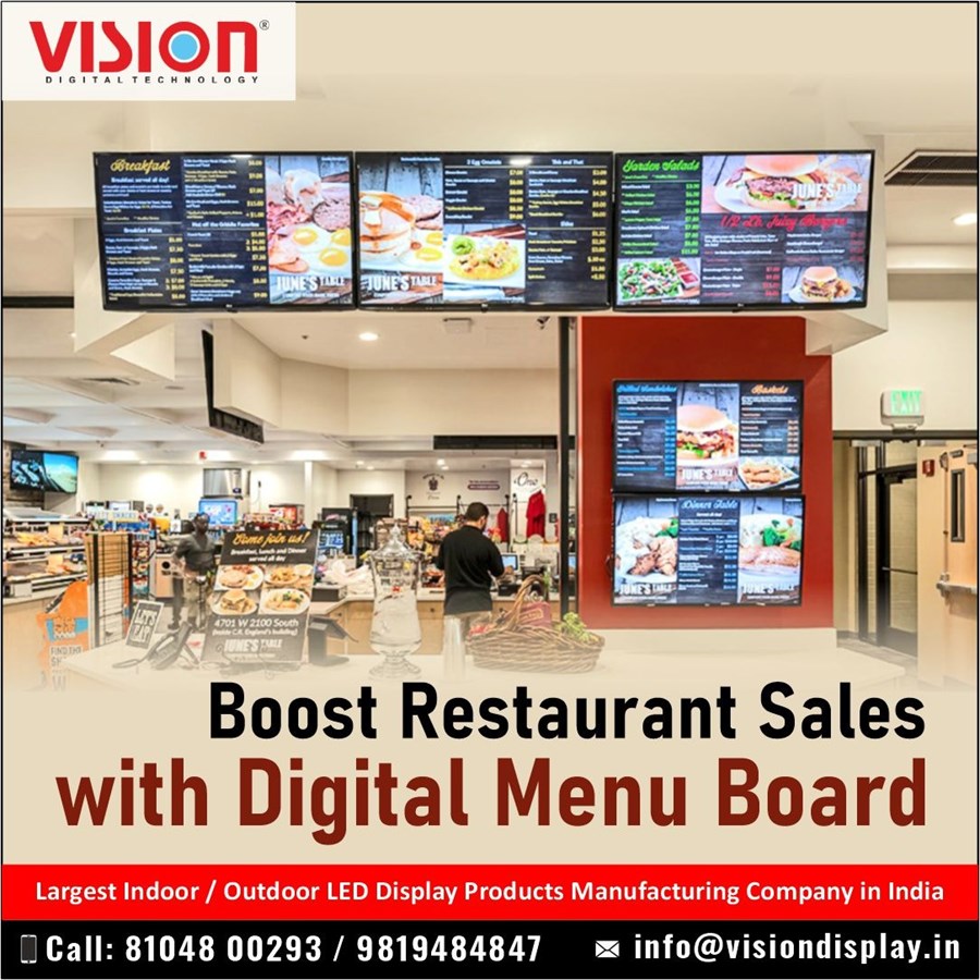 led display for restaurant